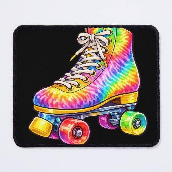 Item preview, Rainbow Tie-Dye Roller Skate designed and sold by jgvisualarts.