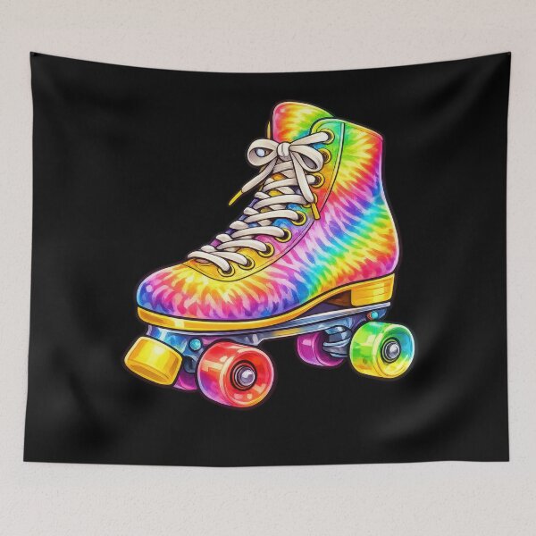 Item preview, Rainbow Tie-Dye Roller Skate designed and sold by jgvisualarts.