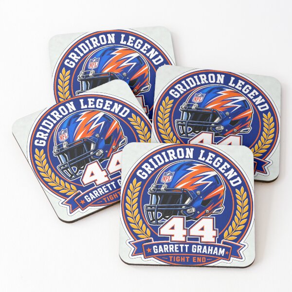 Item preview, Garrett Graham #44 Gridiron Legend - Vibrant Football Helmet Sticker designed and sold by Atlant11.