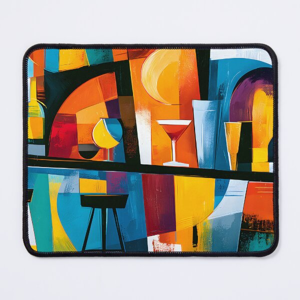 Item preview, Midnight Spirits - Abstract Cocktail Bar Energy in a Bold Celebration of Color and Urban Rhythm designed and sold by OlfactoART Studio.
