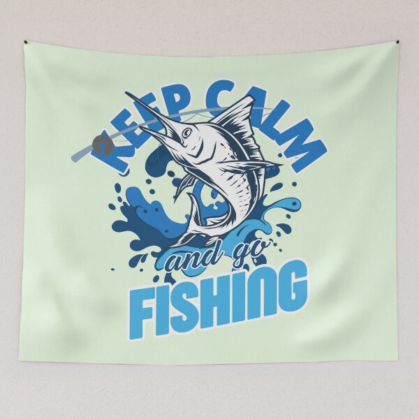 Item preview, Keep Calm and Go Fishing Marlin Graphic designed and sold by SilverSeaBKK.