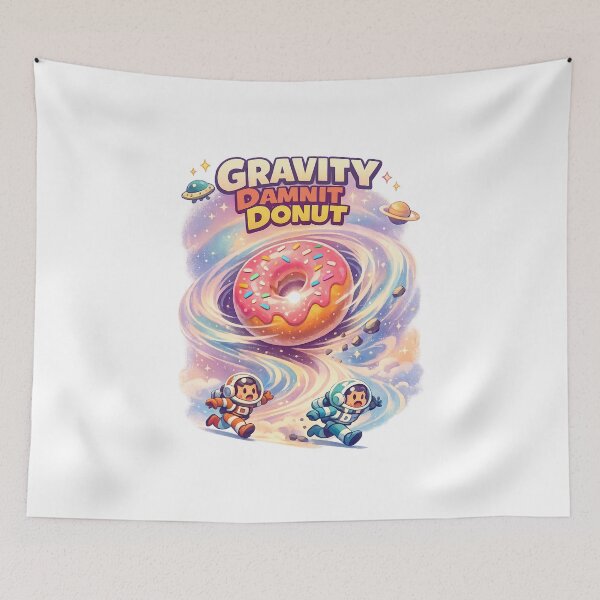 Item preview, Gravity Damnit Donut – Science Fiction designed and sold by LuveraxArt.