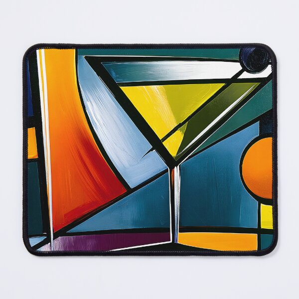 Item preview, Evening Elegance Poured Bright - A Martini Alive with Geometric Precision and Bold Cocktail Color designed and sold by OlfactoART Studio.