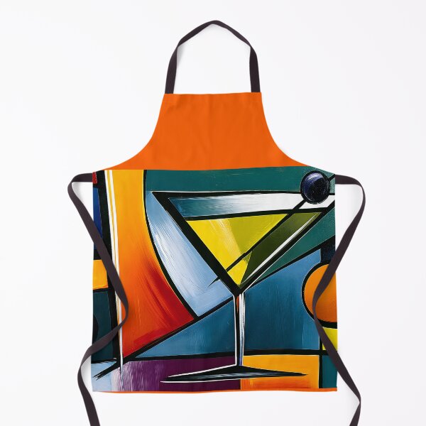 Item preview, Evening Elegance Poured Bright - A Martini Alive with Geometric Precision and Bold Cocktail Color designed and sold by OlfactoART Studio.
