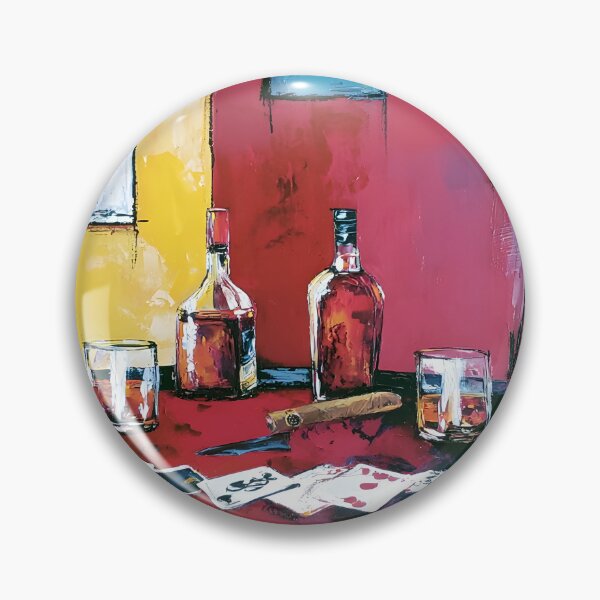 Item preview, High Stakes After Dark - A Vibrant Poker Night Alive with Cigar, Whisky and Electric Social Energy designed and sold by OlfactoART Studio.