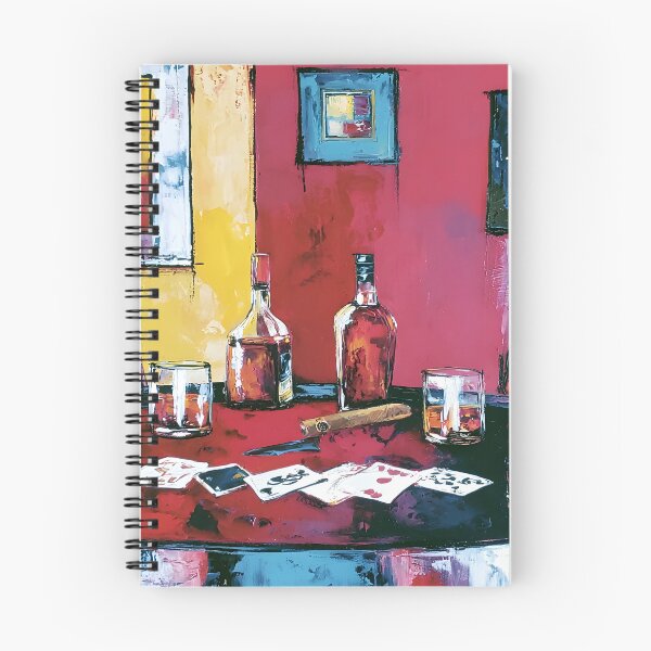 Item preview, High Stakes After Dark - A Vibrant Poker Night Alive with Cigar, Whisky and Electric Social Energy designed and sold by OlfactoART Studio.