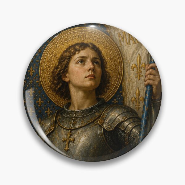 Item preview, Saint Joan of Arc Gothic Catholic Art Print | Medieval French Warrior Saint | Sacred Christian Wall Decor designed and sold by Crux Fidelis.