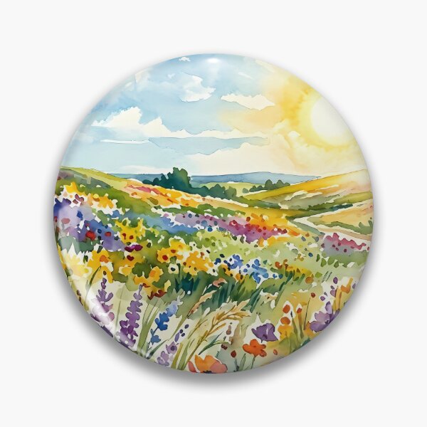 Item preview, A field of flowers. Watercolor designed and sold by Mia's Menagerie.