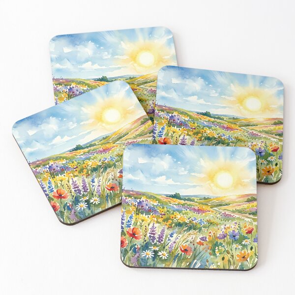 Item preview, A field of flowers. Watercolor designed and sold by Mia's Menagerie.