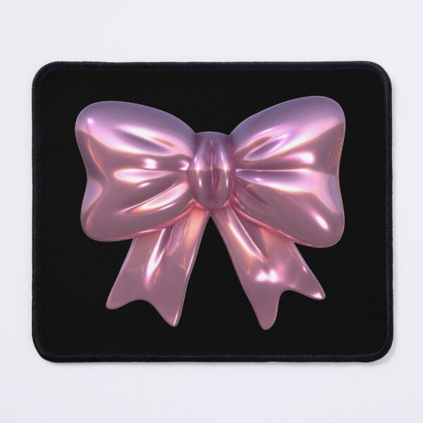Item preview, 3D Metallic Pink Bow | Cute Cyber Y2K Aesthetic designed and sold by Rawafi Art Studio.