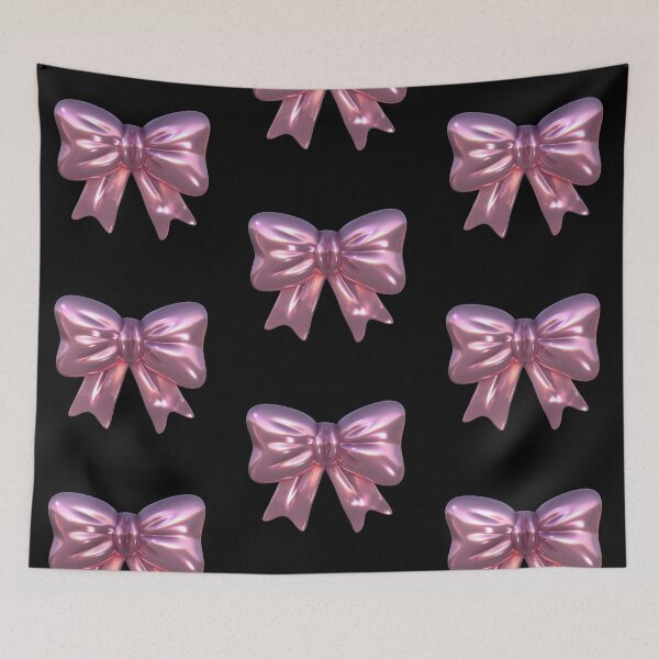 Item preview, 3D Metallic Pink Bow | Cute Cyber Y2K Aesthetic designed and sold by Rawafi Art Studio.