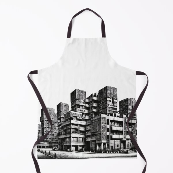 Item preview, City of Concrete Monoliths Brutalist Dystopian Art designed and sold by 7Pixel.
