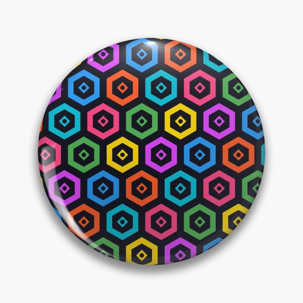 Item preview, African Crystal Hexagon Neon Colorful Geometric Pattern  designed and sold by AfricanArtHub.