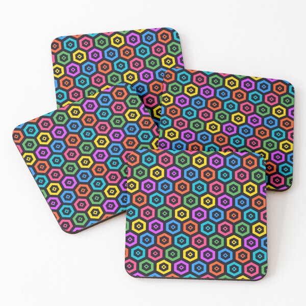 Item preview, African Crystal Hexagon Neon Colorful Geometric Pattern  designed and sold by AfricanArtHub.