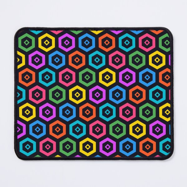 Item preview, African Crystal Hexagon Neon Colorful Geometric Pattern  designed and sold by AfricanArtHub.