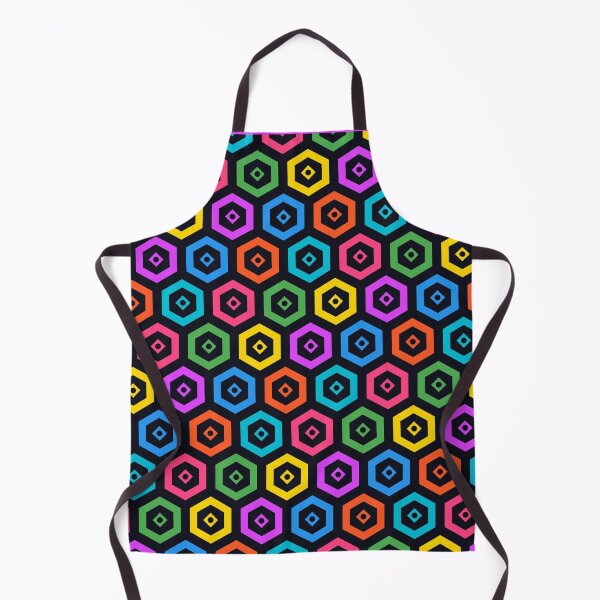 Item preview, African Crystal Hexagon Neon Colorful Geometric Pattern designed and sold by AfricanArtHub.
