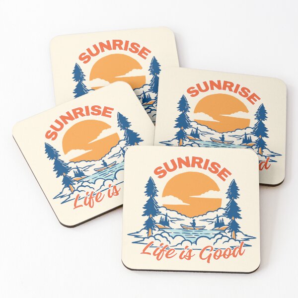 Item preview, Sunrise Life is Good Canoe and Nature Graphic designed and sold by SilverSeaBKK.