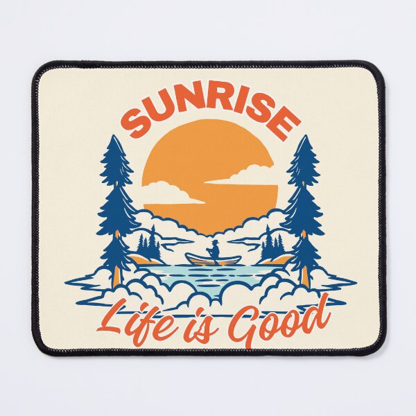 Item preview, Sunrise Life is Good Canoe and Nature Graphic designed and sold by SilverSeaBKK.