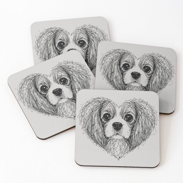 Item preview,  Cavalier Heart Scribble Portrait designed and sold by Kaurisdigital.
