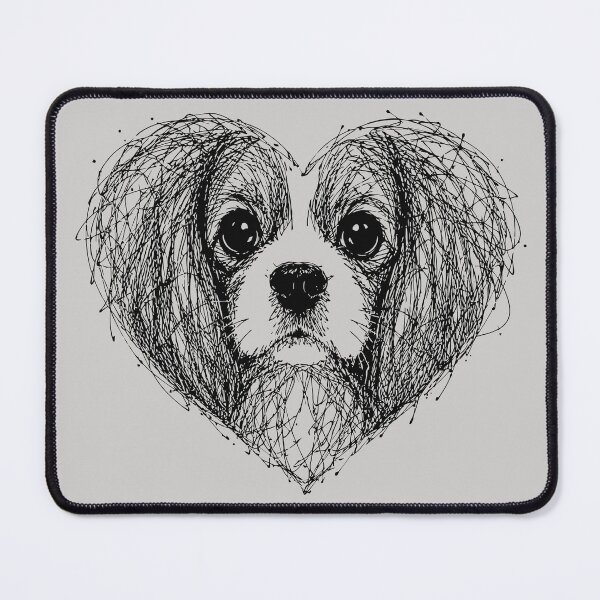 Item preview,  Cavalier Heart Scribble Portrait designed and sold by Kaurisdigital.