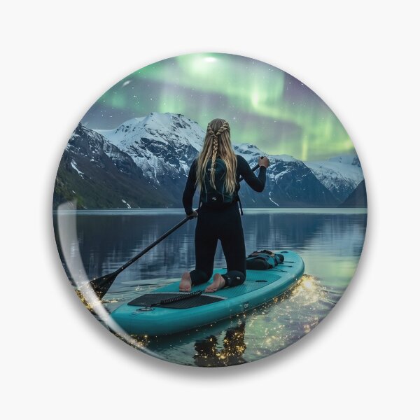 Item preview, Magical Aurora Paddleboarding with Whales designed and sold by UmSkelig834.