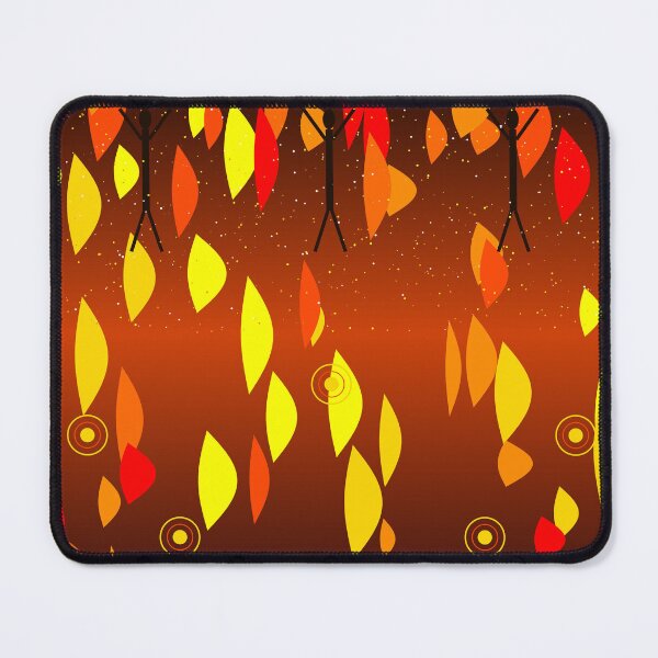Item preview, African Fire Dance Tribal Silhouette Flame Orange Pattern  designed and sold by AfricanArtHub.