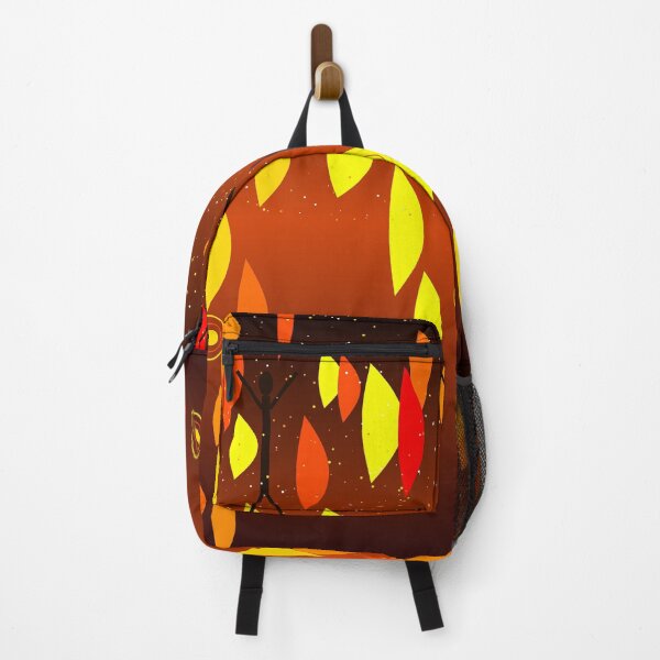 Item preview, African Fire Dance Tribal Silhouette Flame Orange Pattern  designed and sold by AfricanArtHub.