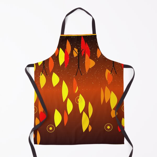 Item preview, African Fire Dance Tribal Silhouette Flame Orange Pattern designed and sold by AfricanArtHub.