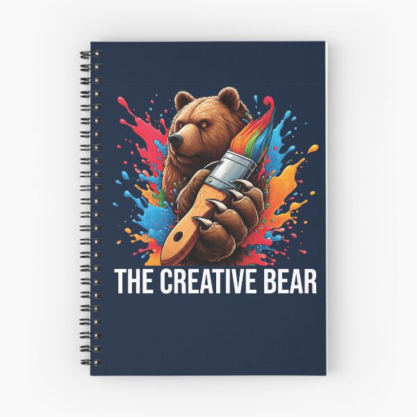 Artikelvorschau, Der kreative Bär – Künstlerische Grizzlybär-Gemälde-Grafik – Weißer Text entworfen und verkauft von TCB-Studio.