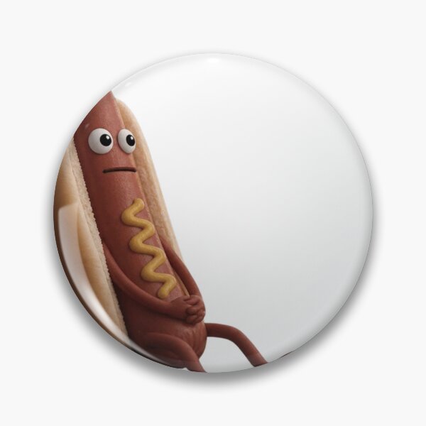 Item preview, Sad Little Hot Dog With Mustard Cute Food Character Sticker designed and sold by redblink store.