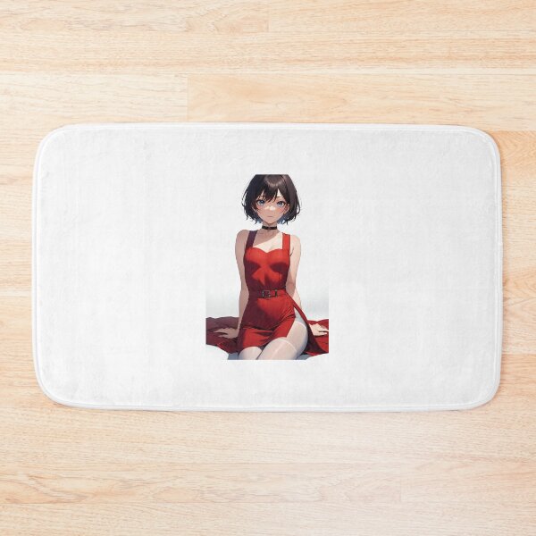 Item preview, Elegant Anime Girl in Red Dress and Choker Art - Wakuken Reina designed and sold by iloveanimechibi.