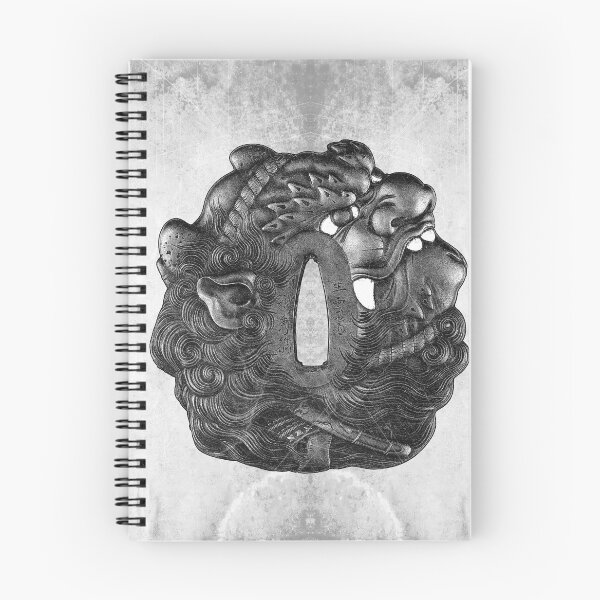 Item preview, Dual Shishi Lion Dog Tsuba Japanese Sword Guard designed and sold by Ghoul Enterprises.