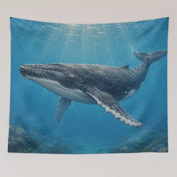 Item preview, Humpback Whale in Blue Depths designed and sold by Pixel Junkies Studio.