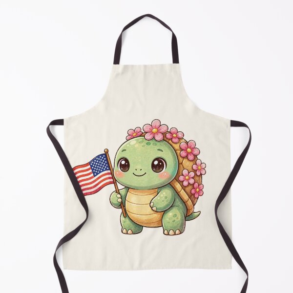 Item preview, Cute Patriotic Turtle With American Flag designed and sold by SweetLilith.