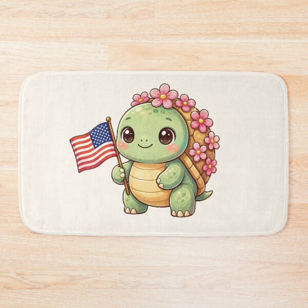 Item preview,  Cute Patriotic Turtle With American Flag  designed and sold by SweetLilith.