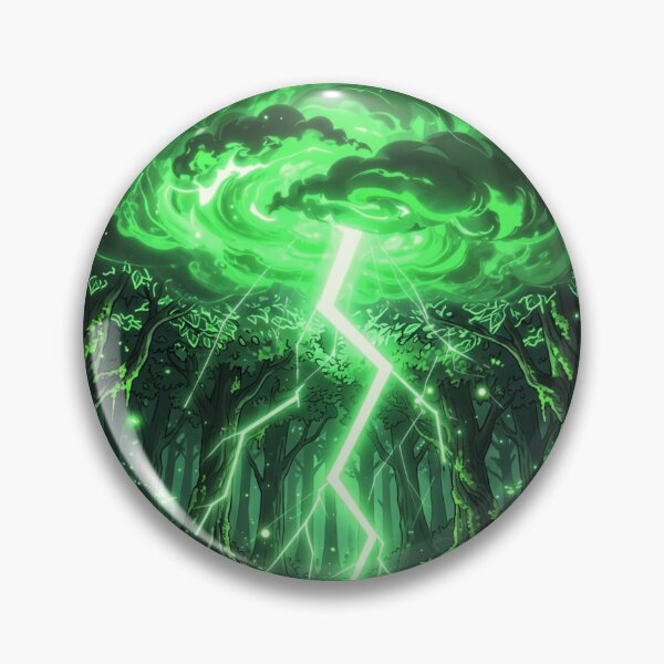 Item preview, Green Neon Thunder Cloud Forest Fantasy – Nature Lightning Glow Design   designed and sold by DervoTeck2767.