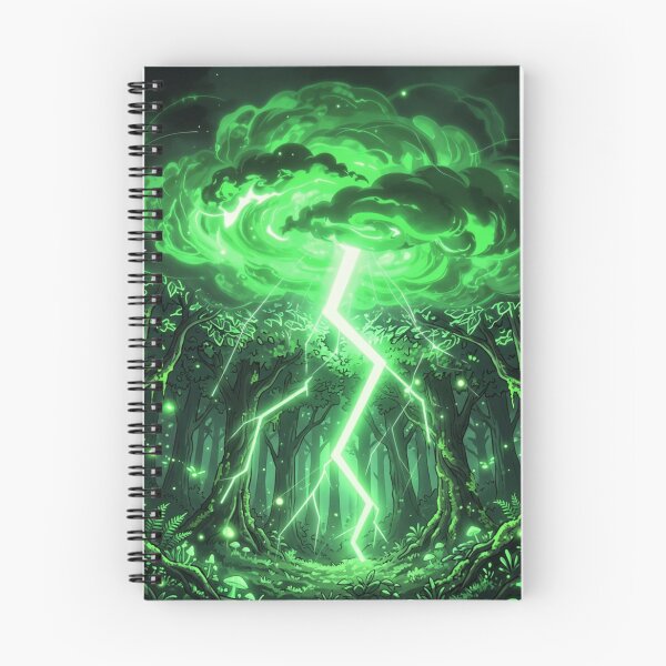 Item preview, Green Neon Thunder Cloud Forest Fantasy – Nature Lightning Glow Design   designed and sold by DervoTeck2767.