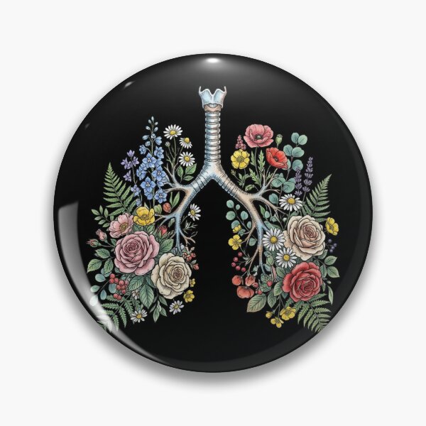 Item preview, Botanical Wildflower Lungs Anatomical Art designed and sold by DuckOddity.