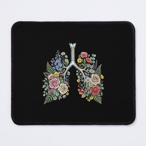 Item preview, Botanical Wildflower Lungs Anatomical Art designed and sold by DuckOddity.
