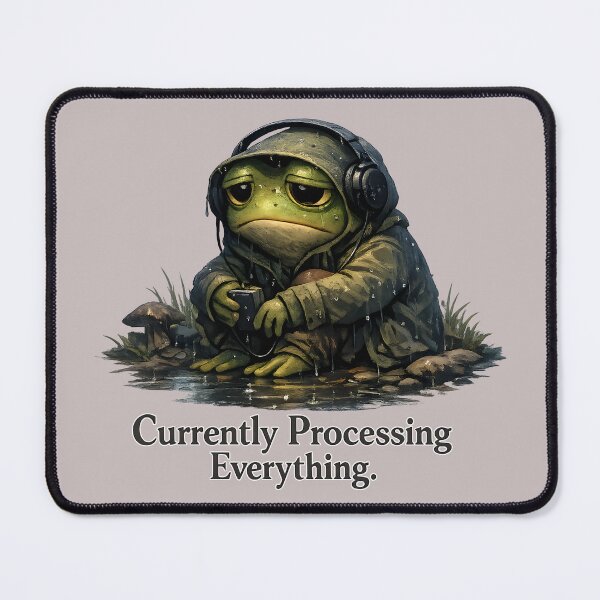 Item preview, Emotional Support Frog Dark Cozy Aesthetic Design designed and sold by  MAD's Recreation Studio.