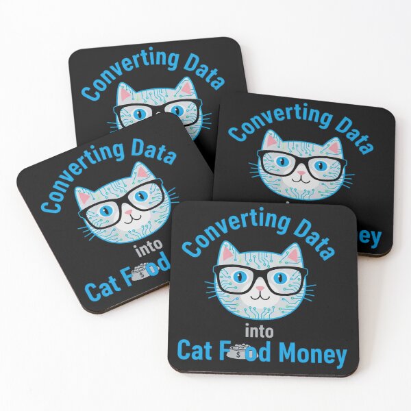 Item preview, Converting Data into Cat Food Money - Funny Data Analyst Cat. designed and sold by spreadsheetcafe.