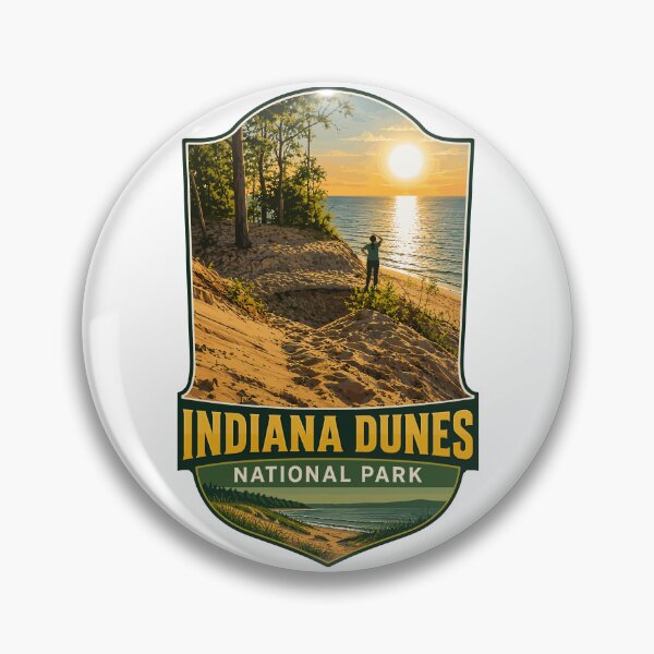 Item preview, Indiana Dunes National Park Retro Lakeshore designed and sold by Gideon Emmerich.