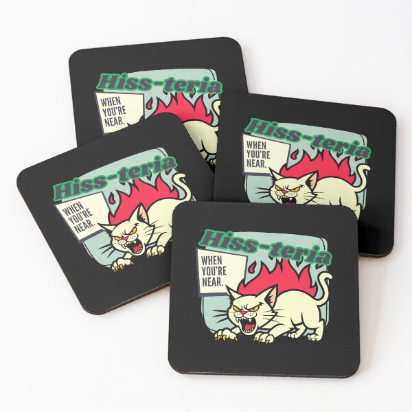 Item preview, Hiss-teria When You're Near - Funny Cat Pun designed and sold by pulse_retail.
