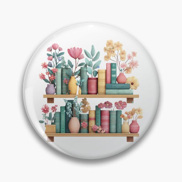 Item preview, Tiny Bookshelf & Flowers designed and sold by bubblyrainbow.
