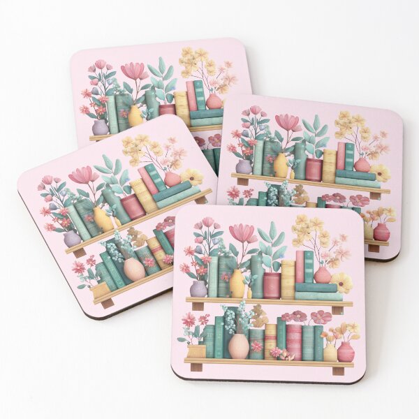 Item preview, Tiny Bookshelf & Flowers designed and sold by bubblyrainbow.
