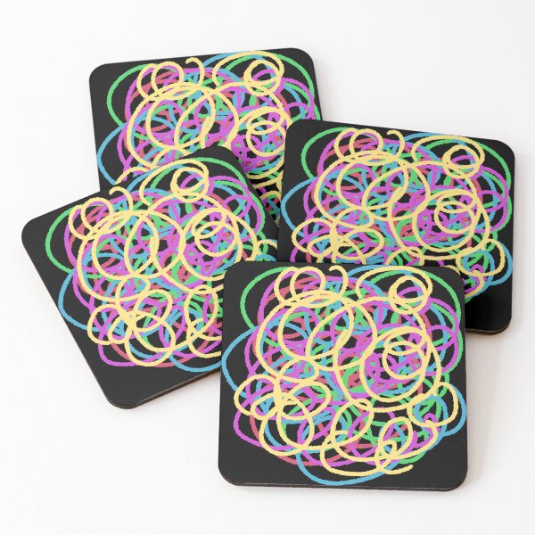 Item preview, Colorful Scribble Abstract Hand Drawn Art designed and sold by ubborn.