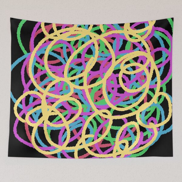 Item preview, Colorful Scribble Abstract Hand Drawn Art designed and sold by ubborn.