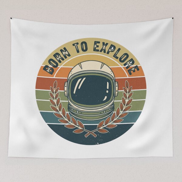 Item preview, Born to Explore – Vintage Astronaut Space Design | Retro Galaxy Adventure Badge designed and sold by Altair_.