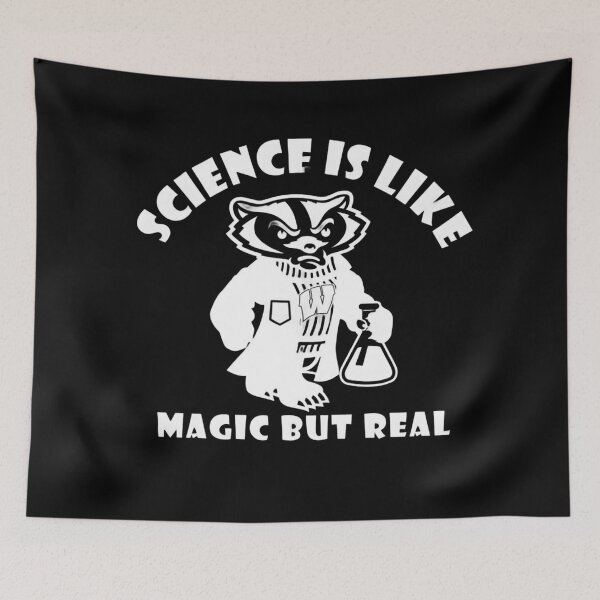 Item preview, Badger Scientist Outline with Science Quote designed and sold by BLVDCOLLEGE.
