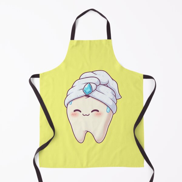 Item preview, Cute Tooth Wearing Luxury Spa Towel Turban and Blue Diamond Gemstone Kawaii Dentist Gift designed and sold by bvdesignart.
